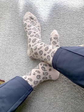 「LAKOLE（ラコレ）のアイテム（ソックス/靴下）」を使った、まとまとさん（メンズ・175cm）の秋コーディネート