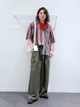 「LAKOLE（ラコレ）のアイテム（サンダル）」を使った、まとまとさん（メンズ・175cm）の夏コーディネート