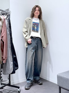 「アイテム（テーラードジャケット）」を使った、まとまとさん（メンズ・175cm）の夏コーディネート