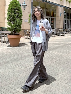 「高見え」｜まとまとさん（メンズ・175cm）の夏コーディネート