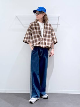 「高見え」｜「アイテム（帽子）」を使った、まとまとさん（メンズ・175cm）の夏コーディネート