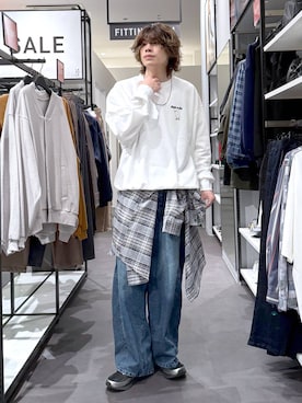 「LAKOLE（ラコレ）の【New Balance/ニューバランス】Fresh Foam Arishi TIRALUX / 576502（スニーカー、その他）」を使った、まとまとさん（メンズ・175cm）の春コーディネート