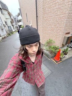 「アイテム（ニットキャップ/ビーニー）」を使った、まとまとさん（メンズ・175cm）の秋コーディネート