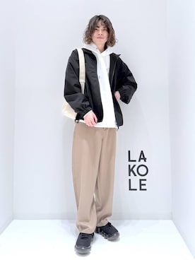 「LAKOLE（ラコレ）のアイテム（ブルゾン）」を使った、まとまとさん（メンズ・175cm）の冬コーディネート