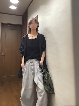 「アイテム（エコバッグ/サブバッグ）」を使った、enu_blackさん（レディース・163cm）の夏コーディネート