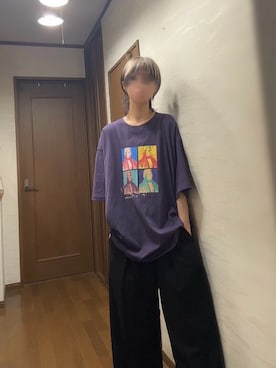 「アイテム（スラックス）」を使った、enu_blackさん（レディース・163cm）の夏コーディネート