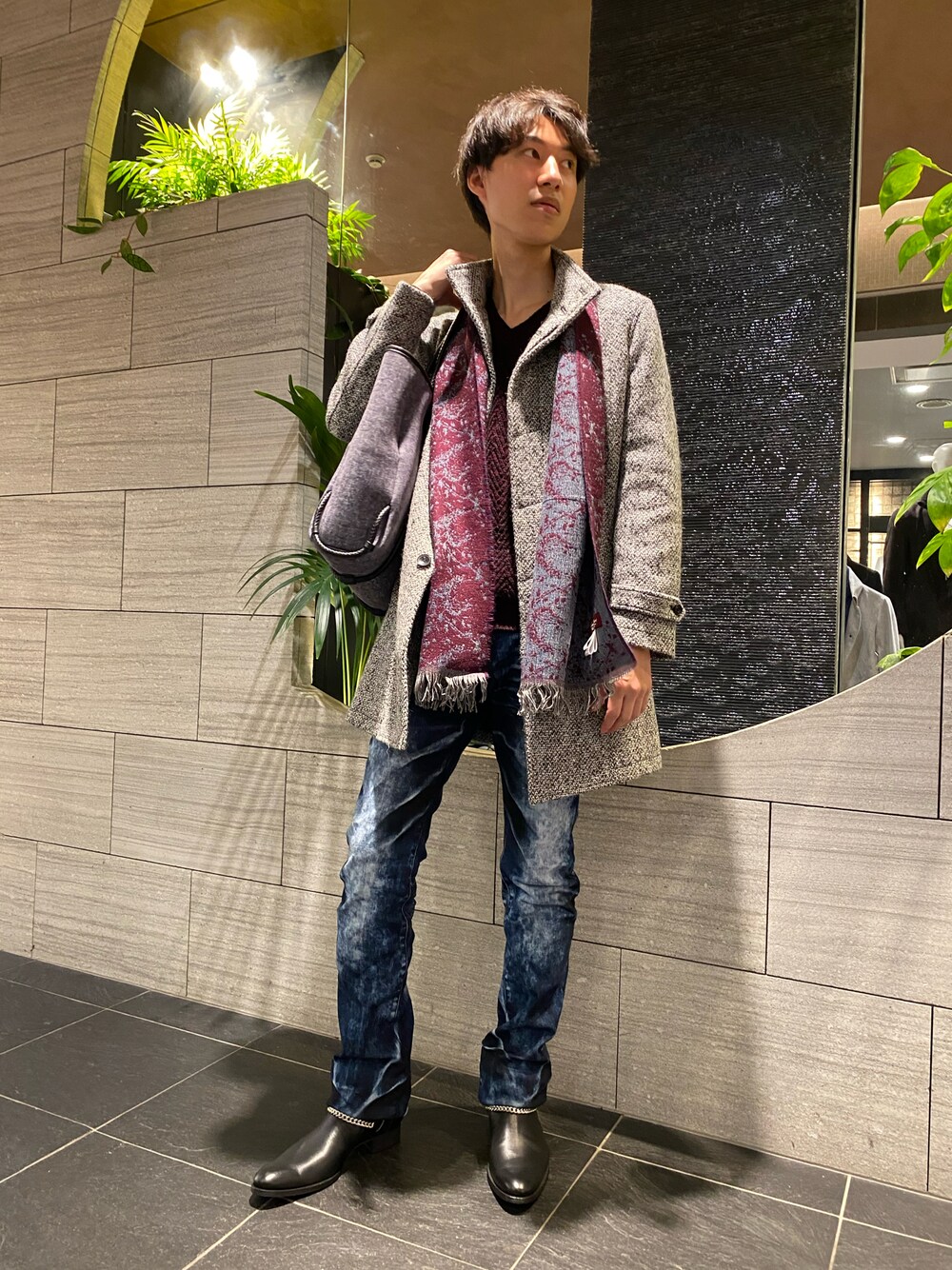 TORNADO MART / ブーツカットパンツ/フレア/L/コットン/ブルー/総柄 TORNADO MART（トルネードマート）の「TORNADO MART∴クラスプシュー