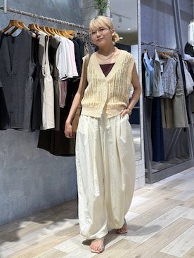 「高見え」｜「アイテム（サンダル）」を使った、yuuさん（レディース・160cm）の夏コーディネート