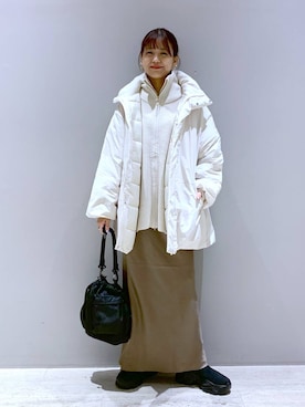 「LEPSIM（レプシィム）のアイテム（イヤリング）」を使った、yuuさん（レディース・160cm）の冬コーディネート