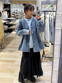LEPSIM（レプシィム）の「ノーカラーデニムシャツ 629900（シャツ
