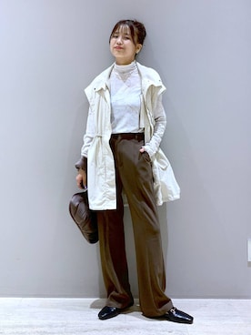 「高見え」｜「アイテム（ミリタリージャケット）」を使った、yuuさん（レディース・160cm）の秋コーディネート