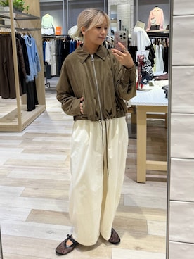 「アイテム（ヘアアクセサリー、ホワイト系）」を使った、yuuさん（レディース・160cm・30代）の秋コーディネート