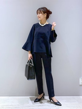 「LEPSIM（レプシィム）のアイテム（イヤリング）」を使った、yuuさん（レディース・160cm）の冬コーディネート