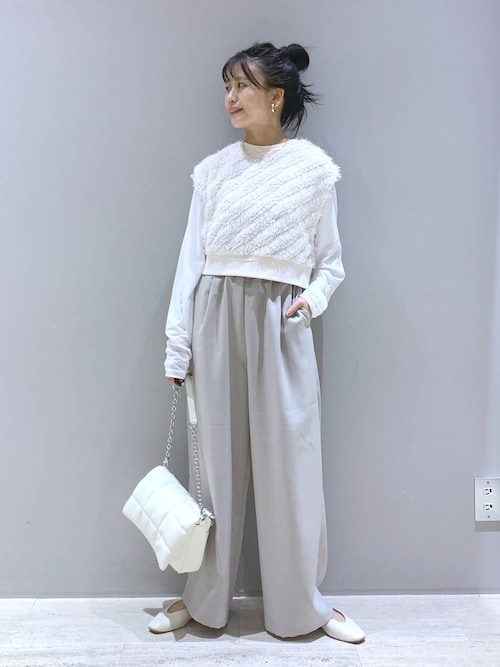 スラックスギャザーワイドパンツ 992020（スラックス）｜LEPSIM