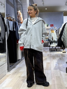 「アイテム（パーカー）」を使った、yuuさん（レディース・160cm・30代）の冬コーディネート