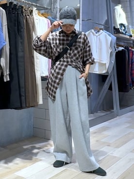 「アイテム（スウェットパンツ）」を使った、yuuさん（レディース・160cm・30代）の秋コーディネート