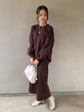 「chocomee（チョコミー）のアイテム（ボストンバッグ）」を使った、𝙴 𝚛 𝚒 𝚔 𝚊 さん（レディース・150cm）の秋コーディネート