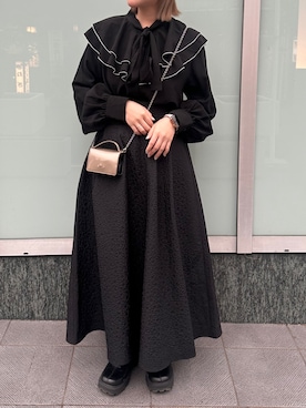 「襟付きトップス」｜「アイテム（その他）」を使った、🧸🎈さん（レディース・151cm）の春コーディネート