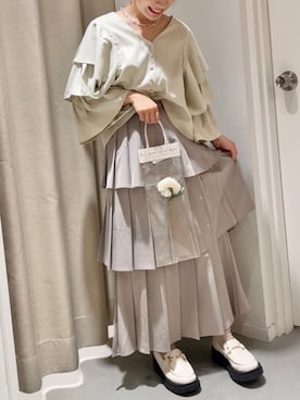 「消えそうな色コーデ」｜「アイテム（その他）」を使った、🧸🎈さん（レディース・151cm）の秋コーディネート