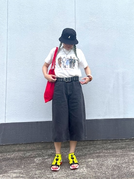 「Dickies（ディッキーズ）のアイテム」を使った、pafekanaさん（レディース・168cm）の夏コーディネート