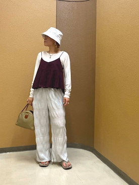「アイテム（セットアップ）」を使った、pafekanaさん（レディース・168cm）の夏コーディネート