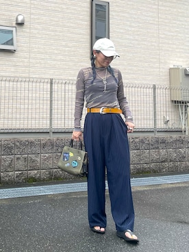 「Ameri（アメリ）のアイテム」を使った、pafekanaさん（レディース・168cm）の夏コーディネート
