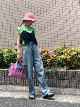 「アイテム（PC・タブレットケース）」を使った、pafekanaさん（レディース・168cm）の夏コーディネート