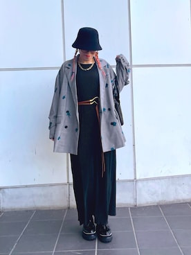 「アイテム（ベルト）」を使った、pafekanaさん（レディース・168cm）の秋コーディネート