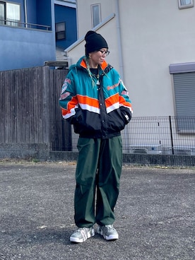 「STARTER（スターター）のアイテム」を使った、pafekanaさん（レディース・168cm）の冬コーディネート