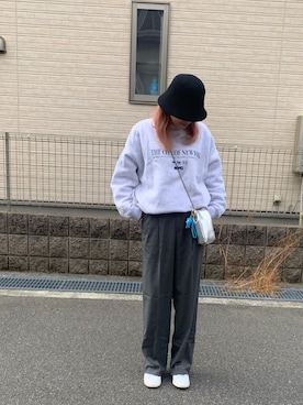 「LAKOLE（ラコレ）のアイテム（帽子）」を使った、pafekanaさん（レディース・168cm）の冬コーディネート