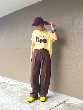 「アイテム（Tシャツ/カットソー）」を使った、pafekanaさん（レディース・168cm・40代）の秋コーディネート