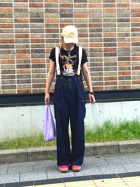 「アイテム（キャップ）」を使った、pafekanaさん（レディース・168cm）の秋コーディネート