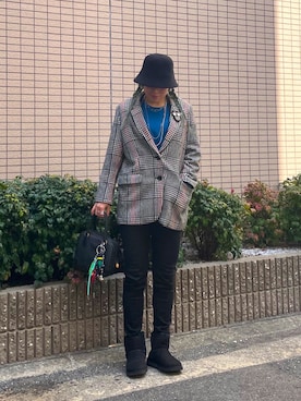 「no brand（ノーブランド）のアイテム」を使った、pafekanaさん（レディース・168cm）の冬コーディネート