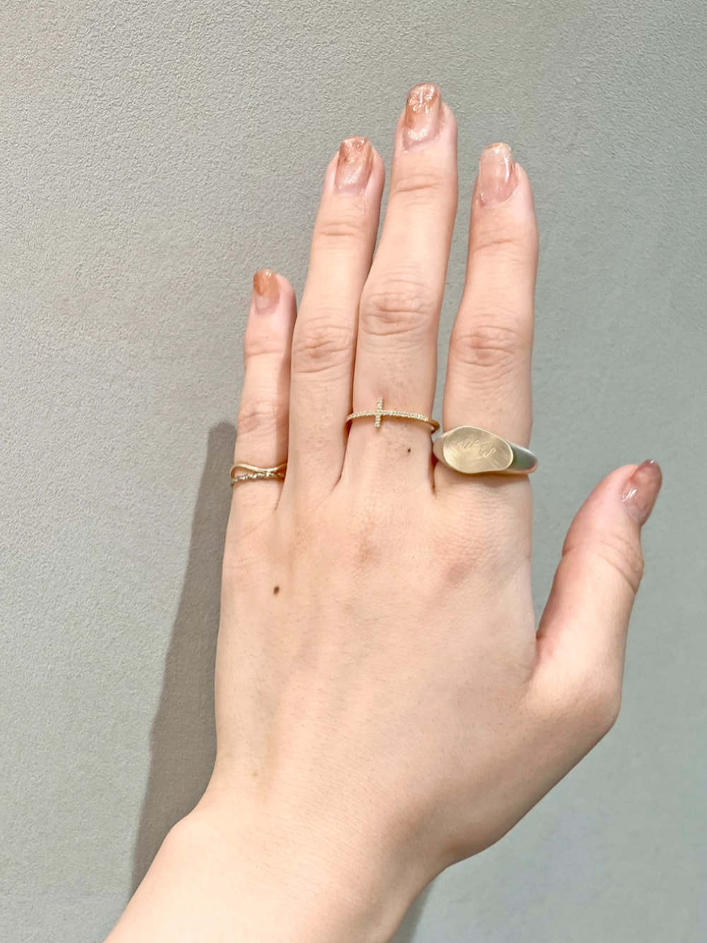 現行品◆ete bijoux◆K18*13.5号*ツイストリング*エテビジュー レイヤード] K18YG ツイスト リング（210403） ｜ women