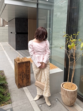 「Iラインスカート」｜seiさん（レディース・146cm）の春コーディネート