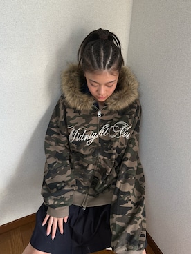 「アイテム（パーカー）」を使った、 Rey さん（レディース・151cm）の秋コーディネート