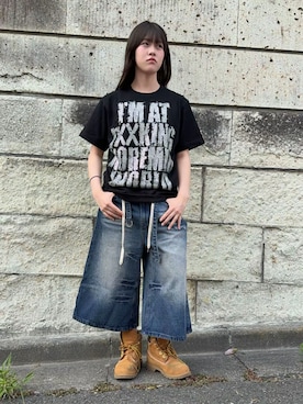「Timberland（ティンバーランド）のアイテム」を使った、 Rey さん（レディース・152cm）の夏コーディネート