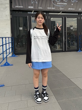 「アイテム（ヘアアクセサリー）」を使った、 Rey さん（レディース・151cm）の秋コーディネート