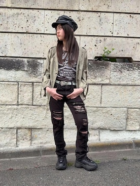 「JOHN LAWRENCE SULLIVAN（ジョンローレンスサリバン）のアイテム」を使った、 Rey さん（レディース・152cm）の春コーディネート