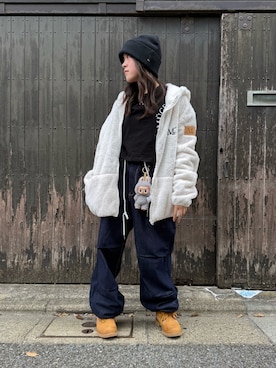 「アイテム（キーホルダー）」を使った、 Rey さん（レディース・151cm）の秋コーディネート