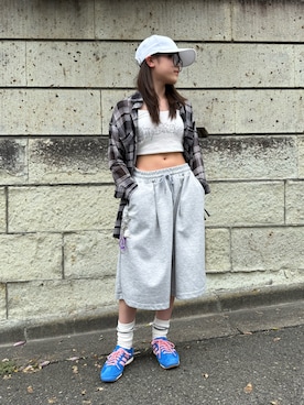 「アイテム（帽子）」を使った、 Rey さん（キッズ・150cm）の夏コーディネート
