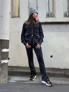 「アイテム（セットアップ）」を使った、 Rey さん（レディース・151cm）の冬コーディネート