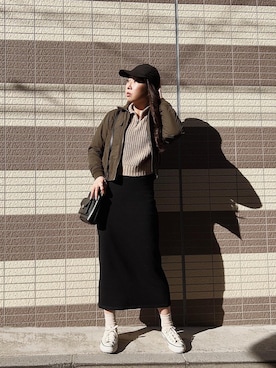 「FREE'S MART（フリーズマート）のアイテム（キャップ）」を使った、om! :)さん（レディース・171cm）の春コーディネート