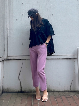 「NINE（ナイン）のアイテム（帽子）」を使った、om! :)さん（レディース・171cm）の夏コーディネート