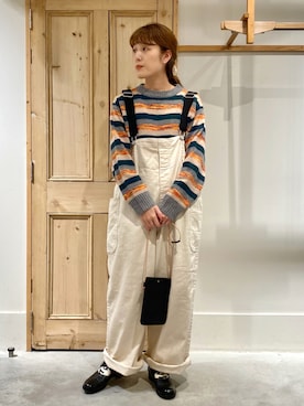 「chambre de charme（シャンブルドゥシャーム）のアイテム（バッグ）」を使った、Malle chambre de charmeさん（レディース・160cm）の秋コーディネート