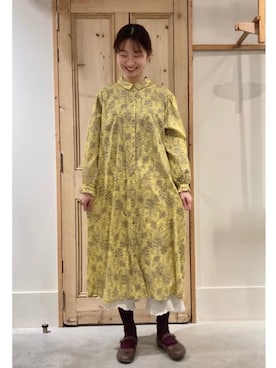 「chambre de charme（シャンブルドゥシャーム）のアイテム（ワンピース）」を使った、Malle chambre de charmeさん（レディース・162cm）の冬コーディネート