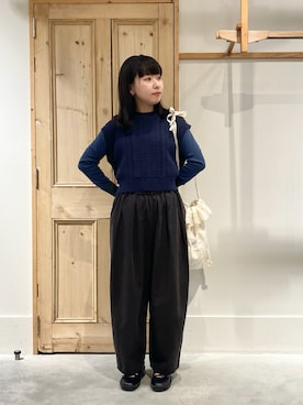 「chambre de charme（シャンブルドゥシャーム）のアイテム（バッグ）」を使った、Malle chambre de charmeさん（レディース・152cm）の秋コーディネート