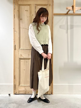 「chambre de charme（シャンブルドゥシャーム）のアイテム（トップス）」を使った、Malle chambre de charmeさん（レディース・167cm）の冬コーディネート