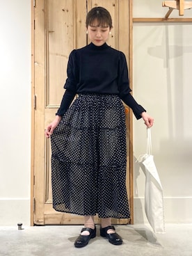 「アイテム（バッグ、ホワイト系）」を使った、Malle chambre de charmeさん（レディース・160cm）の冬コーディネート