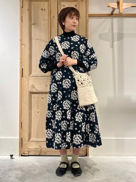 「chambre de charme（シャンブルドゥシャーム）のアイテム（バッグ）」を使った、Malle chambre de charmeさん（レディース・160cm）の秋コーディネート